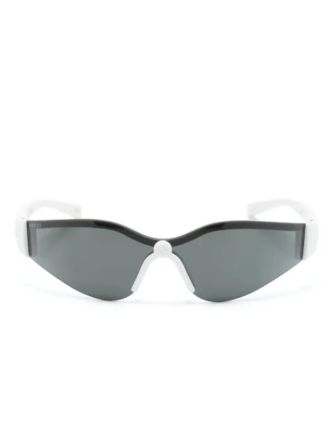 Gucci Eyewear Interlocking G shield-frame sunglasses White 779494J1691