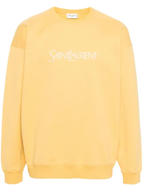 Saint Laurent logo-embroidered sweatshirt Yellow 782051Y36ZO