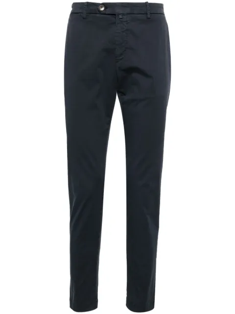 Briglia 1949 low-rise stretch-cotton tapered chinos Blue BG04324008