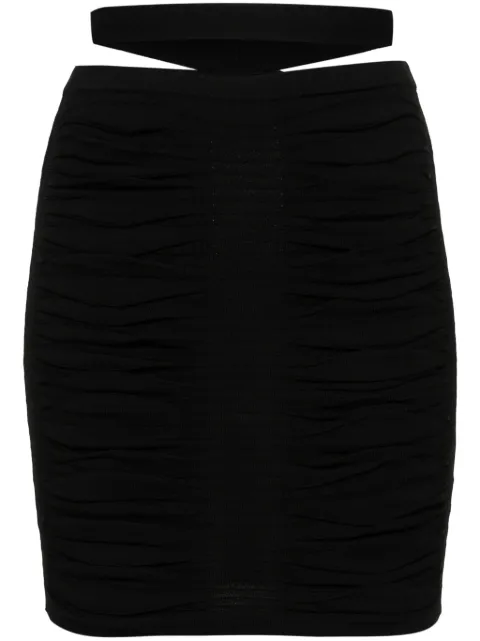 ANDREĀDAMO draped-design knitted skirt Black ADPS24SK11751372