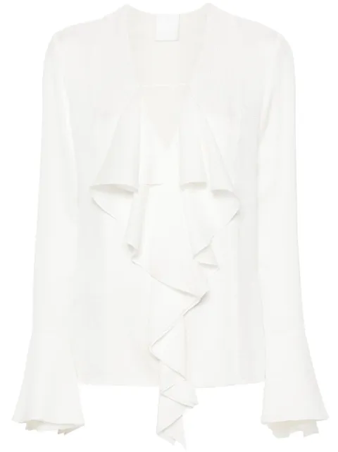 Givenchy 4G-jacquard silk blouse White BW617J14W0