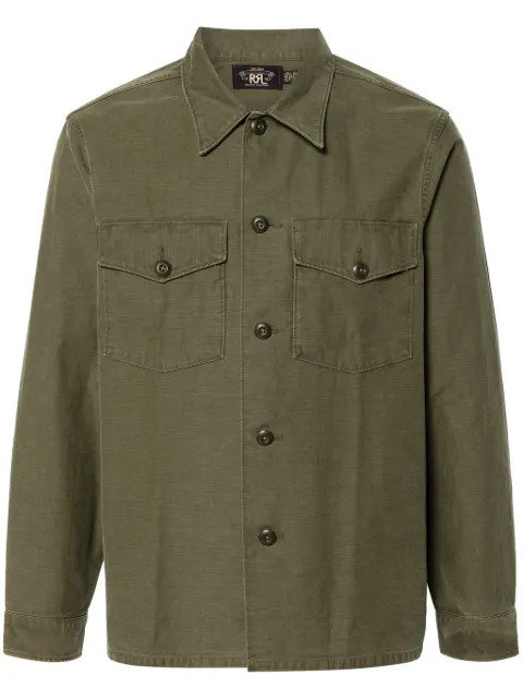 Ralph Lauren RRL slub-texture cotton shirt Green 782928520