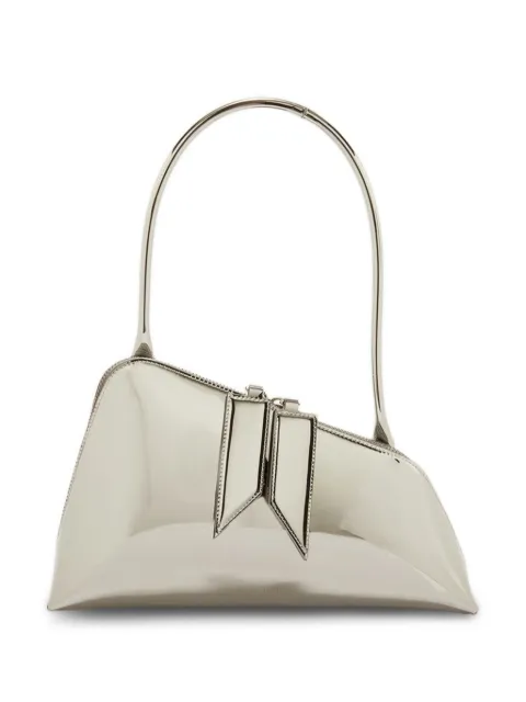 The Attico Sunrise faux-leather shoulder bag Silver 241WAH42PU01