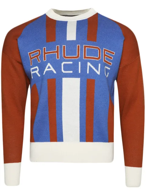 RHUDE logo intarsia wool jumper Red RHPS24SW06973146