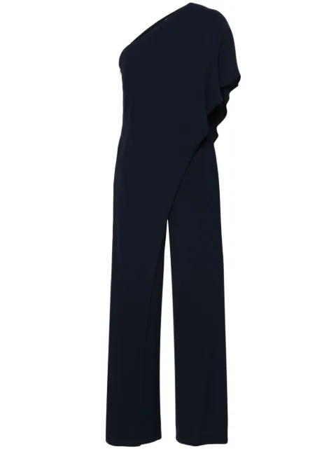 Lauren Ralph Lauren Cape Georgette one-shoulder jumpsuit Blue 253909456