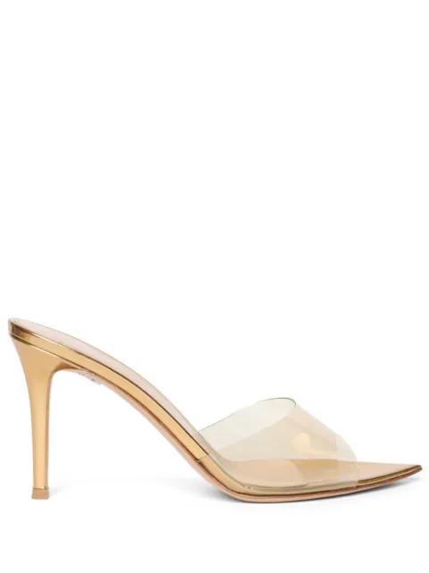 Gianvito Rossi Elle 85mm poited-toe mules Neutrals G1105085RICGME