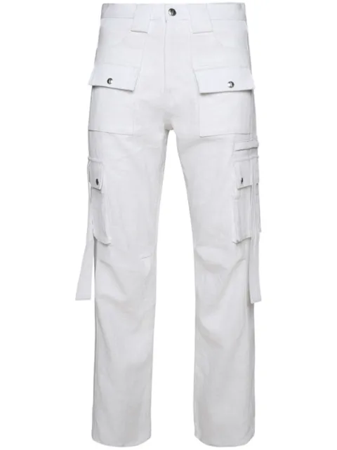 RHUDE Amaro linen cargo trousers White RHPS24PA01023060