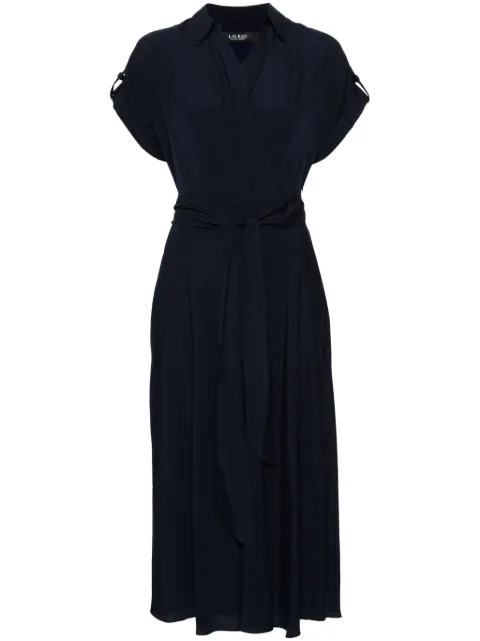 Lauren Ralph Lauren V-neck georgette midi dress Blue 250909427