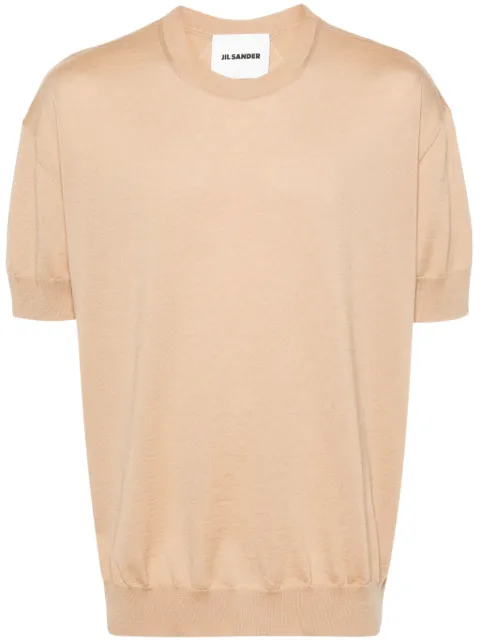 Jil Sander short-sleeve wool jumper Neutrals J23GC0103J14531