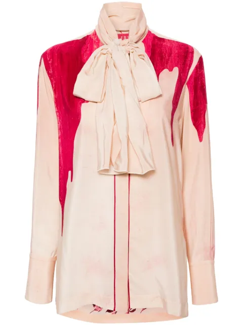 F.R.S For Restless Sleepers Eunice palm-print shirt Pink CA010211TE00762