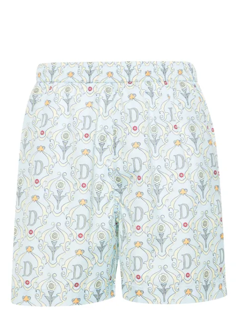 Drôle De Monsieur logo-print swim shorts Blue DBS140PL136LBE
