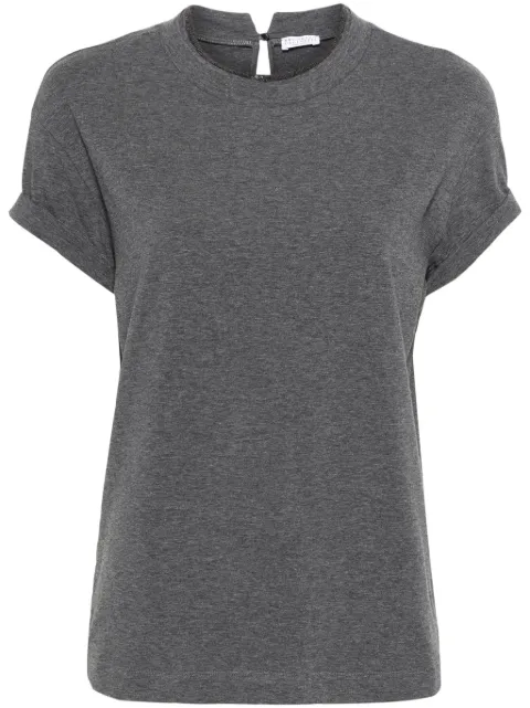 Brunello Cucinelli bead-embellished T-shirt Grey M0T18BD200CV563
