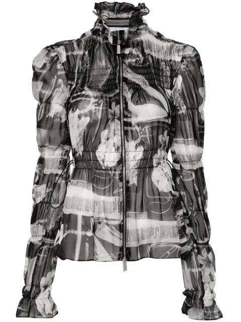 Off-White Xray silk blouse Black OWGF001S24FAB0020110