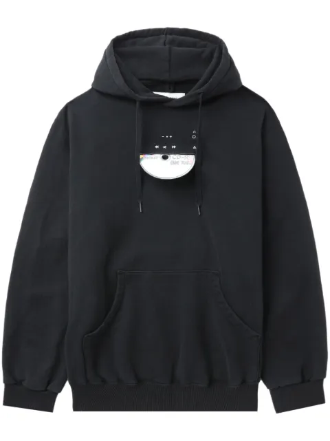 Doublet CD-R embroidered cotton hoodie Black 24SS33CS313