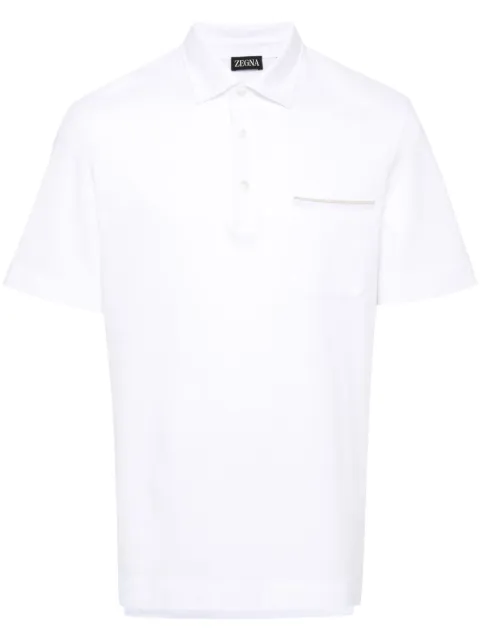 Zegna piqué polo shirt White RUD392D752