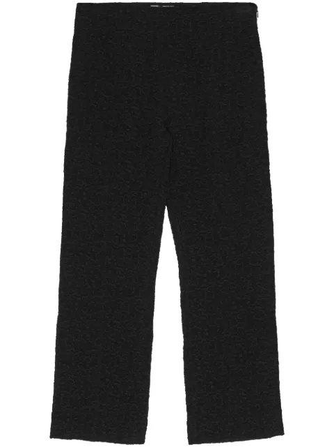 GANNI textured cropped trousers Black F9160