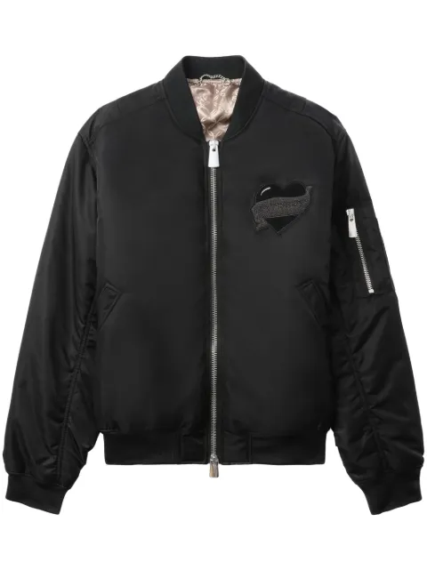 Charles Jeffrey Loverboy logo-appliqué bomber jacket Black 43010401