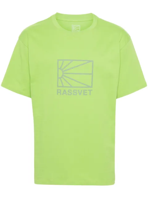 RASSVET logo-rubberised cotton T-shirt Green PACC14T002