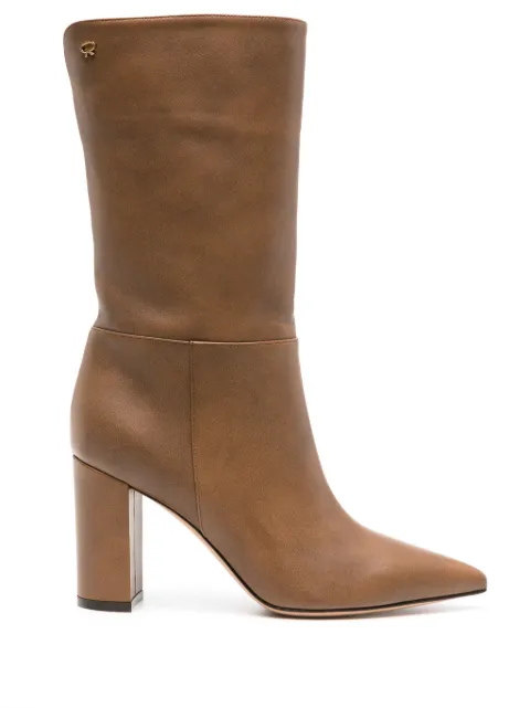 Gianvito Rossi Piper 85mm leather boots Brown G7313185RICNEV