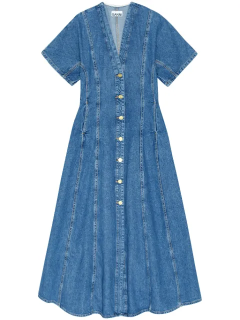 GANNI Future denim maxi dress Blue J1462
