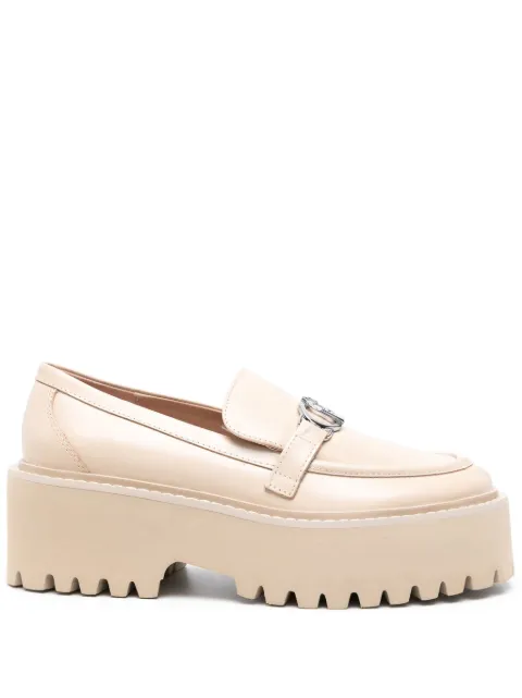 LIU JO Forty 01 leather loafers Brown SA4049P0102