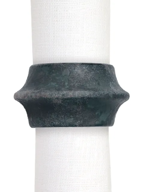L'Objet Terra porcelain napkin rings (set of four) Grey NJ6150