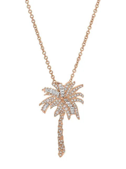 Anita Ko 18kt rose gold palm tree diamond necklace Gold AKNPLMTR