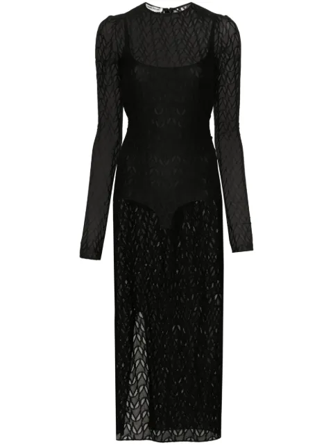 ALESSANDRO VIGILANTE semi-sheer mesh dress Black VEPY50047A