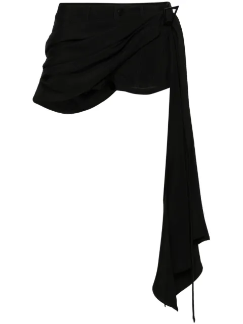 Mugler scarf-detail mini shorts Black 24S1PA0423182