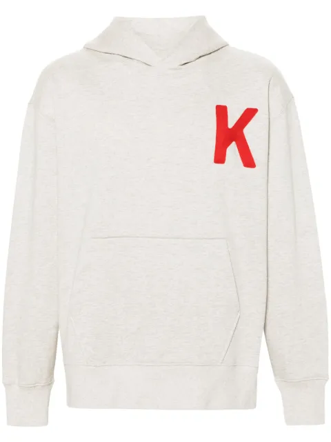 Kenzo Lucky Tiger logo-embroidered hoodie Grey FE58SW0114MF
