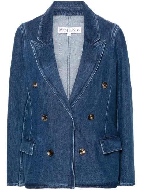 JW Anderson double-breasted denim blazer Blue DJ0031PG1560