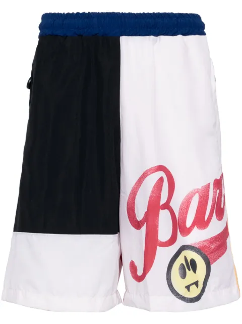 BARROW panelled colour-block track shorts White S4BWUABE045