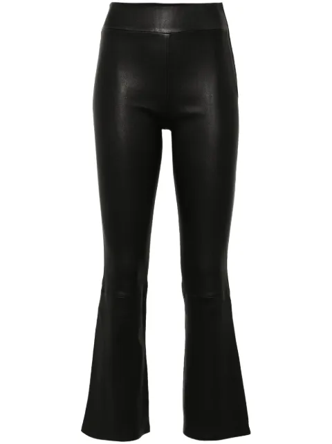 Arma flared cropped leather trousers Black 001L241078