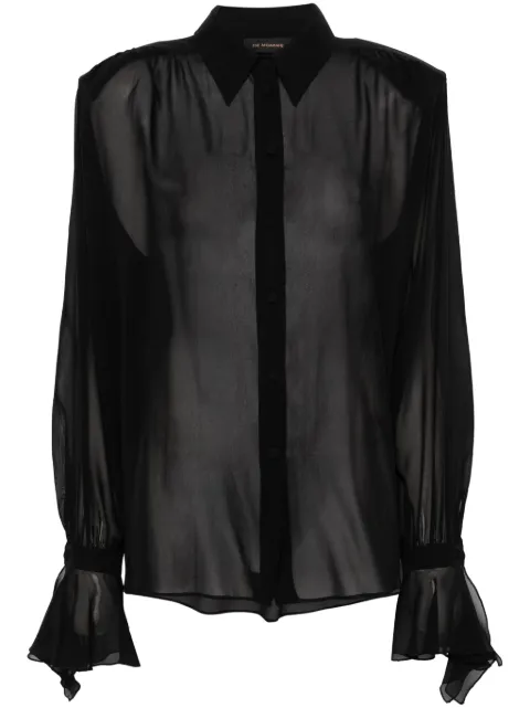 THE ANDAMANE chiffon silk shirt Black T150917A