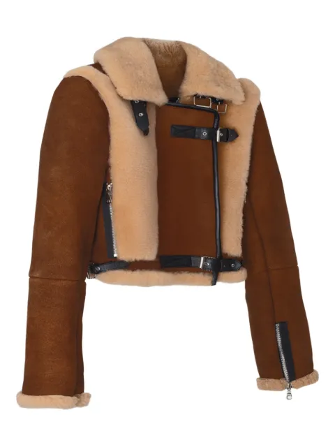 DANCASSAB Alanis lambskin jacket Brown DCFW19MALACA1SH