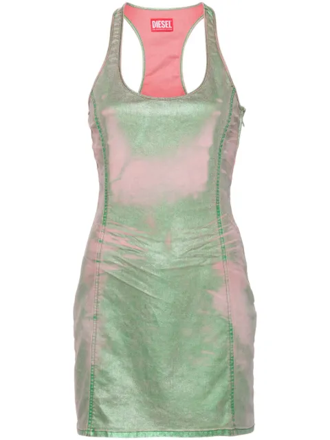 Diesel De-Arlyn-S laminated mini dress Pink A13079068KJ