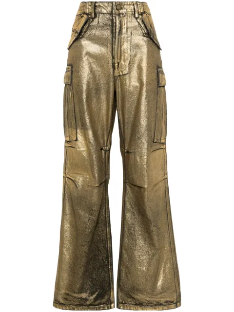 R13 foiled wide-leg jeans Gold R13WD197D190A
