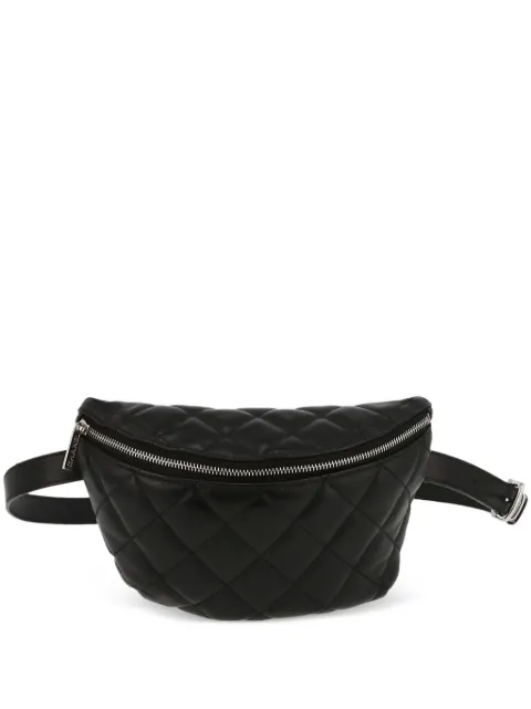 CHANEL Pre-Owned 2020 diamond-quilted belt bag Black 398560