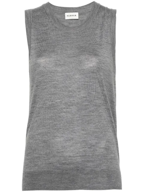 P.A.R.O.S.H. fine-knit vest Grey D500677LINFA