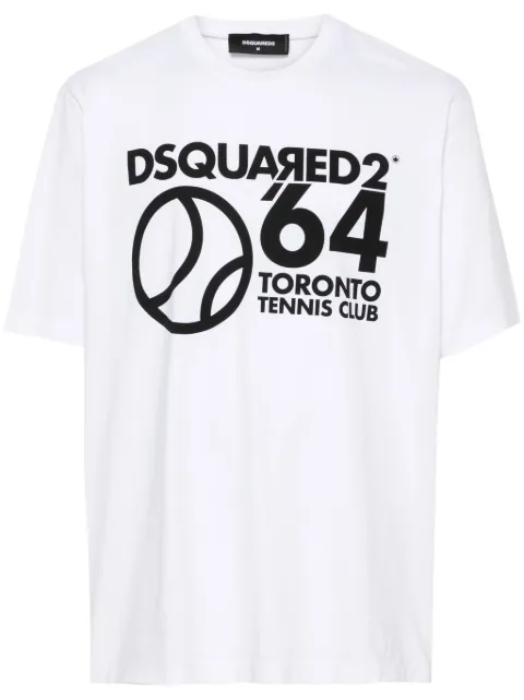 DSQUARED2 logo-print cotton T-shirt White S71GD1379D20020