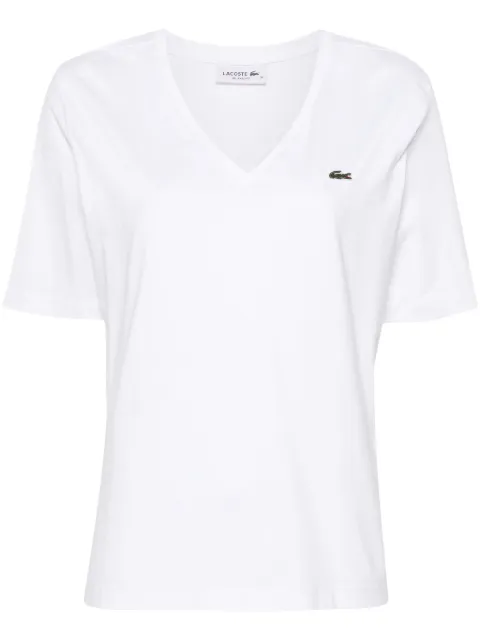 Lacoste logo-embroidered cotton T-shirt White TF7300