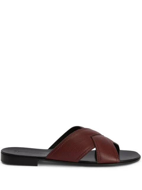 Giuseppe Zanotti Flavio crossover-strap sandals Brown IU10061K12