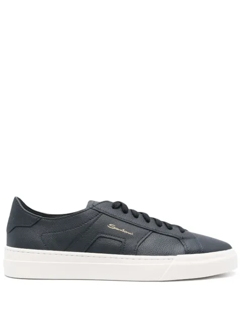 Santoni grained leather sneakers Blue MBGT21967PNNTSIWU55