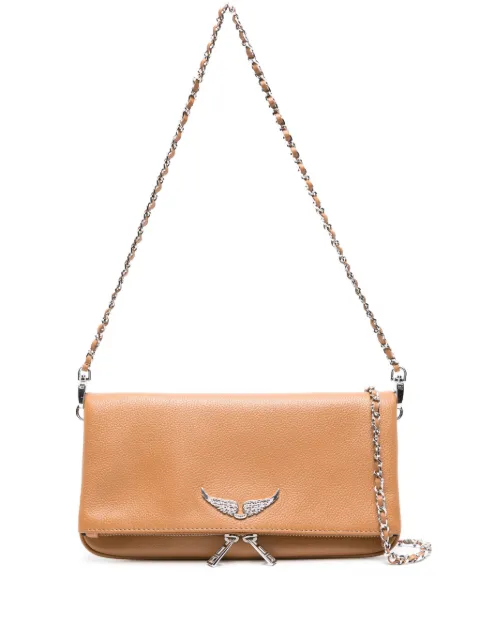 Zadig&Voltaire Rock leather crossbody bag Brown LWBA00001HERITAGE