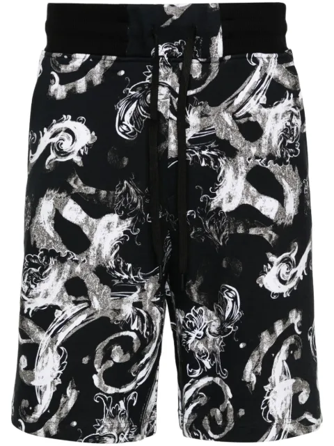 Versace Jeans Couture Watercolour Couture cotton shorts Black 76GAD3B0FS127