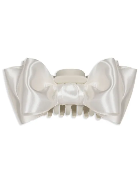 Jennifer Behr Agatha bow hair clip White 15HC3IVORY