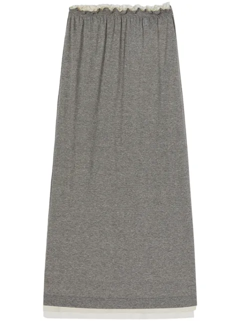 Jil Sander layered jersey midi skirt Grey J40FV0105JTN357