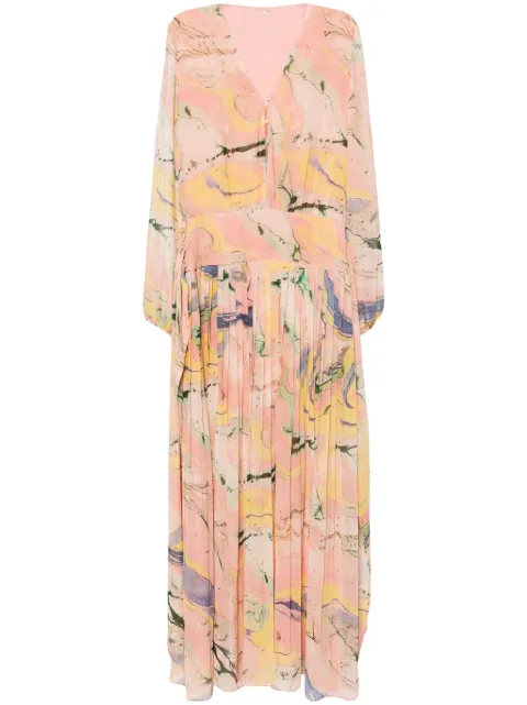 Alexis Diane floral-print maxi dress Orange A42401019070