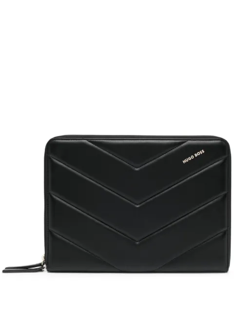 BOSS quilted A4 conference folder Black HTA311A