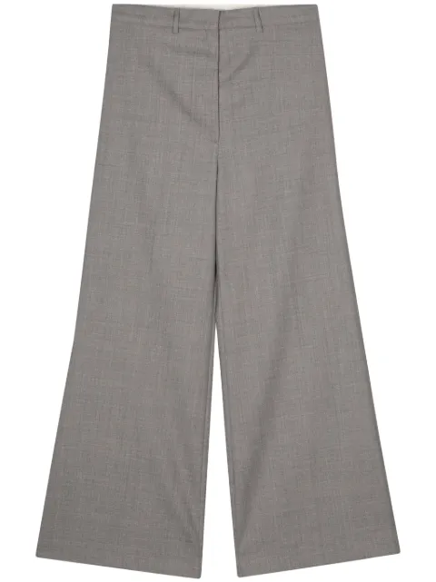 Low Classic mélange wide-leg trousers Grey LOW24SMPT040